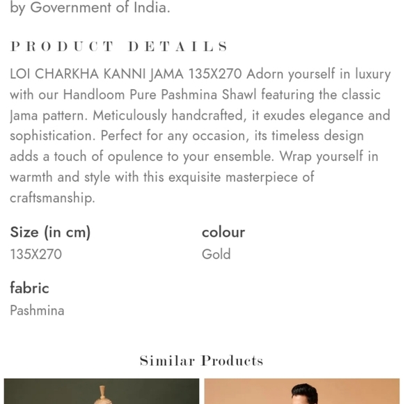 AHUJASONS! Luxury Pashmina! Dupatta black&gold block print sequins!! Deadstock - Picture 10 of 17